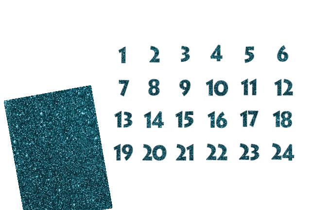 Glitzer Adventszahlen