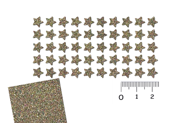 Glitzer Mini Sternen Set 50 Stück