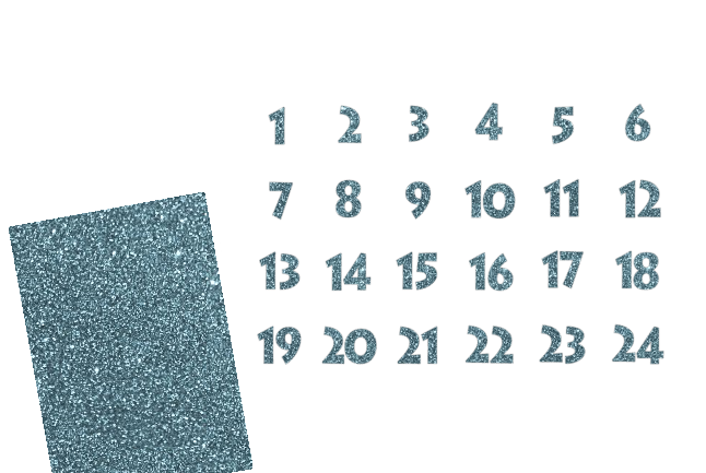 Glitzer Adventszahlen