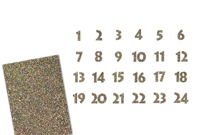 Glitzer Adventszahlen
