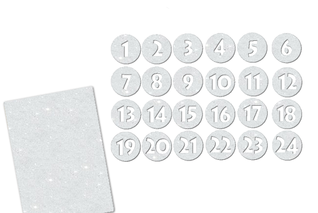 Glitzer Adventszahlen Kreis