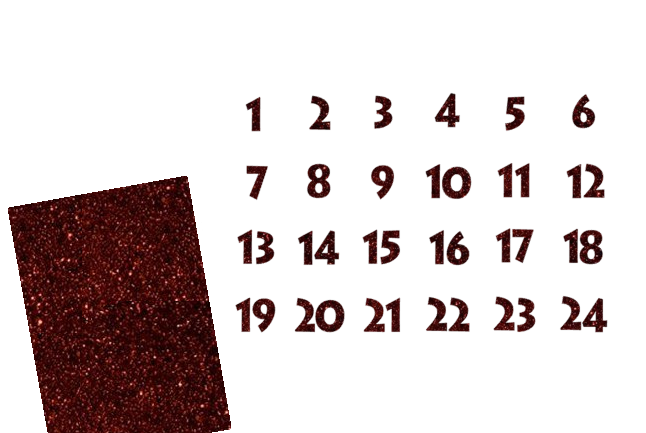 Glitzer Adventszahlen