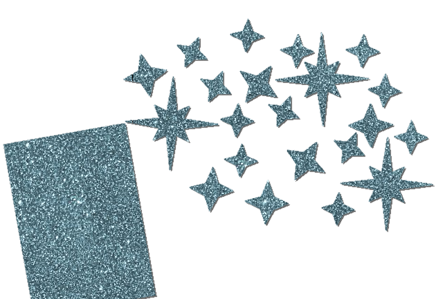 Glitzer Sternen Set 21 Stück