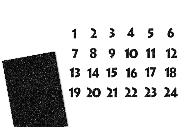 Glitzer Adventszahlen