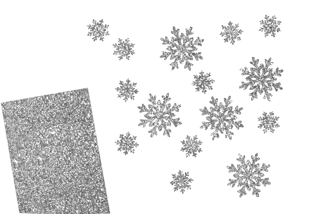 Glitzer Schneeflocken-Set 15 teilig