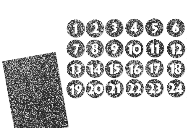 Glitzer Adventszahlen Kreis