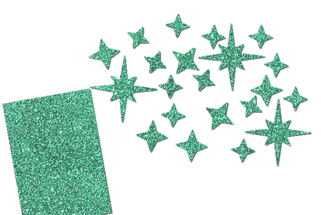 Glitzer Sternen Set 21 Stück