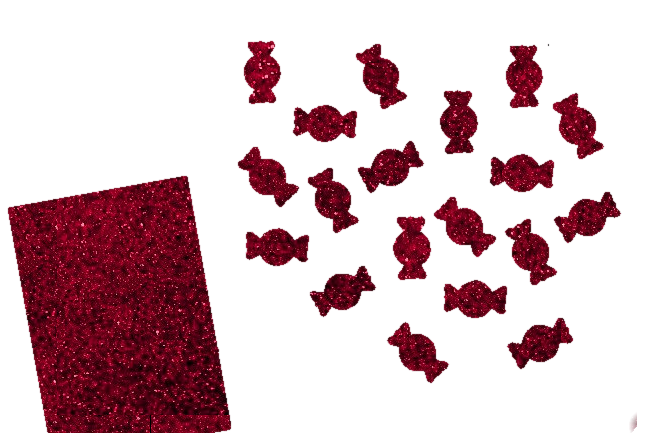 Glitzer Bonbons-Set 50 Stück