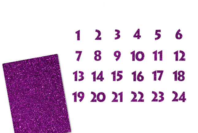 Glitzer Adventszahlen