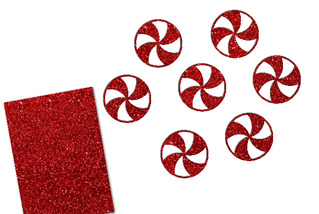 Glitzer Peppermint Candy 16 Stück