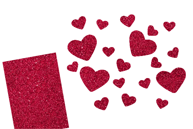 Glitzer Herzen-Set 20 Stück