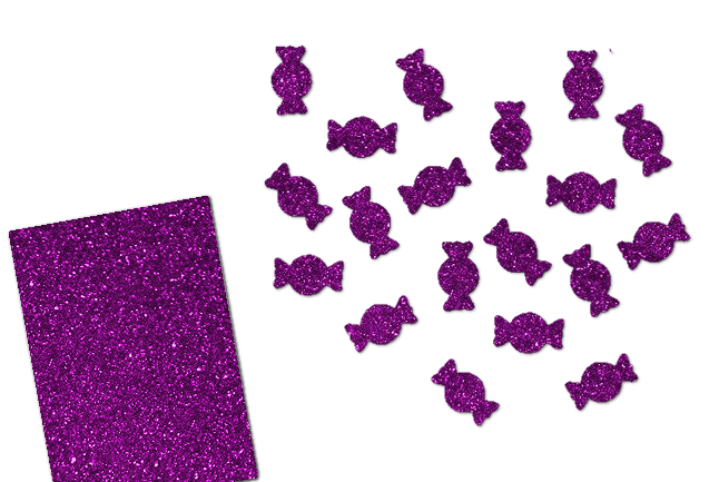 Glitzer Bonbons-Set 50 Stück