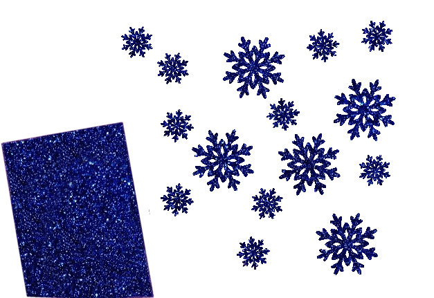 Glitzer Schneeflocken-Set 15 teilig