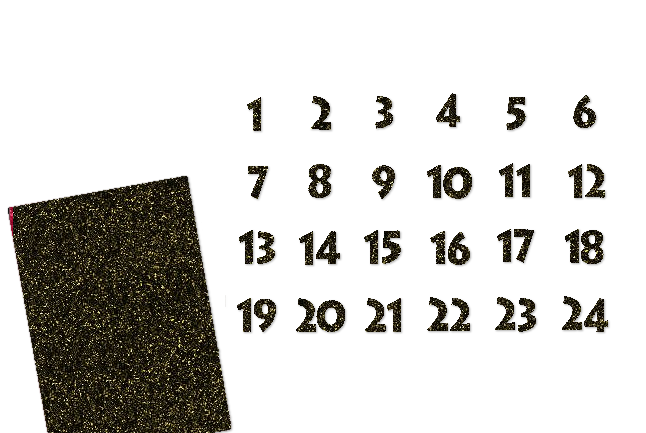 Glitzer Adventszahlen