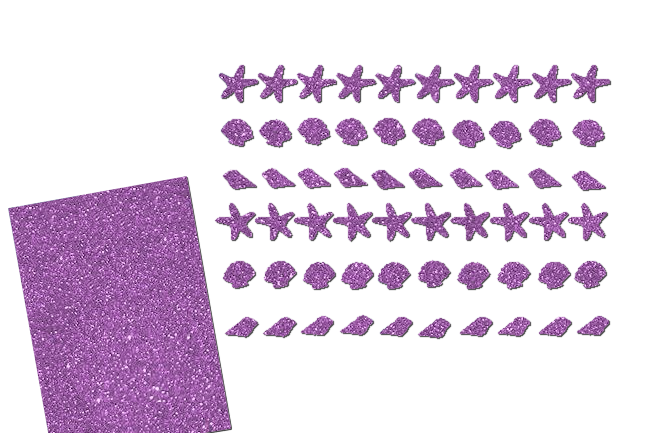 Glitzer Maritim Set  - Seesterne Muscheln Schnecken