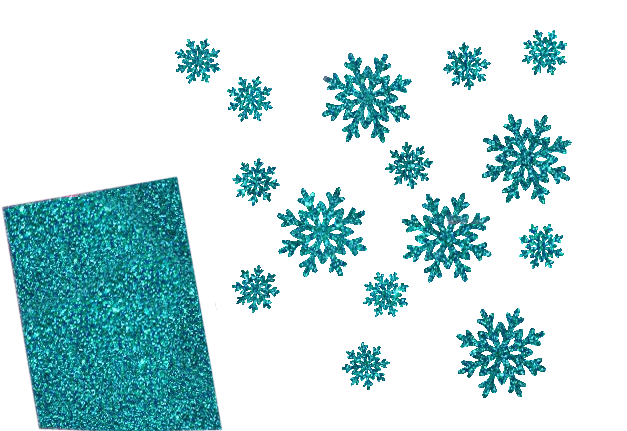 Glitzer Schneeflocken-Set 15 teilig