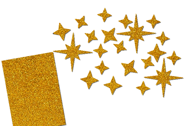 Glitzer Sternen Set 21 Stück