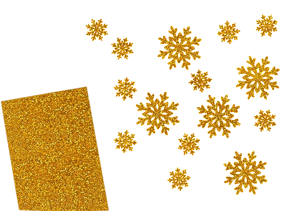 Glitzer Schneeflocken-Set 15 teilig