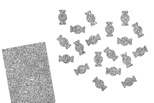 Glitzer Bonbons-Set 50 Stück