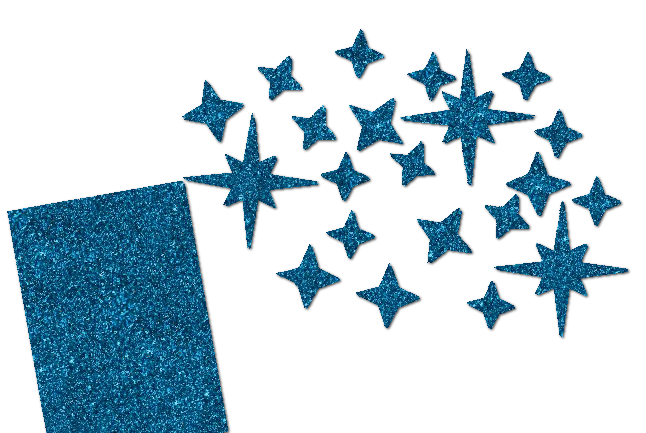 Glitzer Sternen Set 21 Stück
